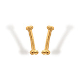 Aretes de hueso vista diagonal